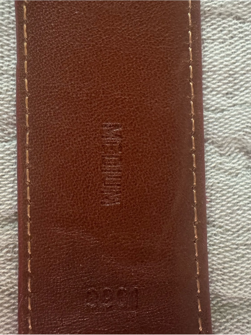 VTG Coach Red Burnished Cowhide Leather Belt #3901 Size Medium - Picture 4 of 9